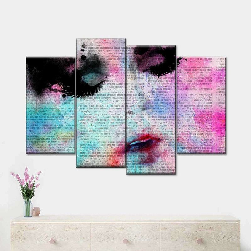 Maquillage exotique 4 pièces, H 22 po x l 36 po x P 1 po
