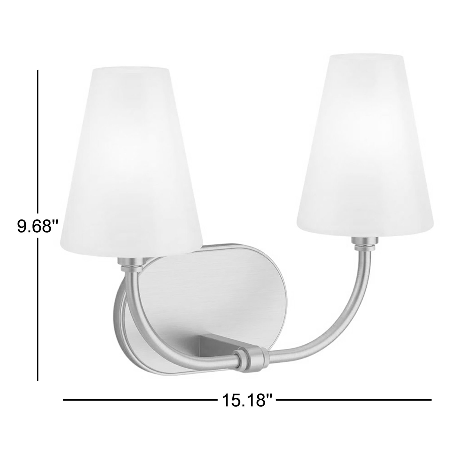 Kohler Kernen 2-Light Armed Sconce, Polished Chrome