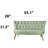 Modern 2-Seat Sofa, Petrol Green, 55.1 x 31.5 x 27.9 inches | Solid Wood Frame, 100% Polyester Fabric, 32 DNS Foam for Comfort | Easy Clean, Stylish Design for Home, Hotel & Rustic Spaces-111815232