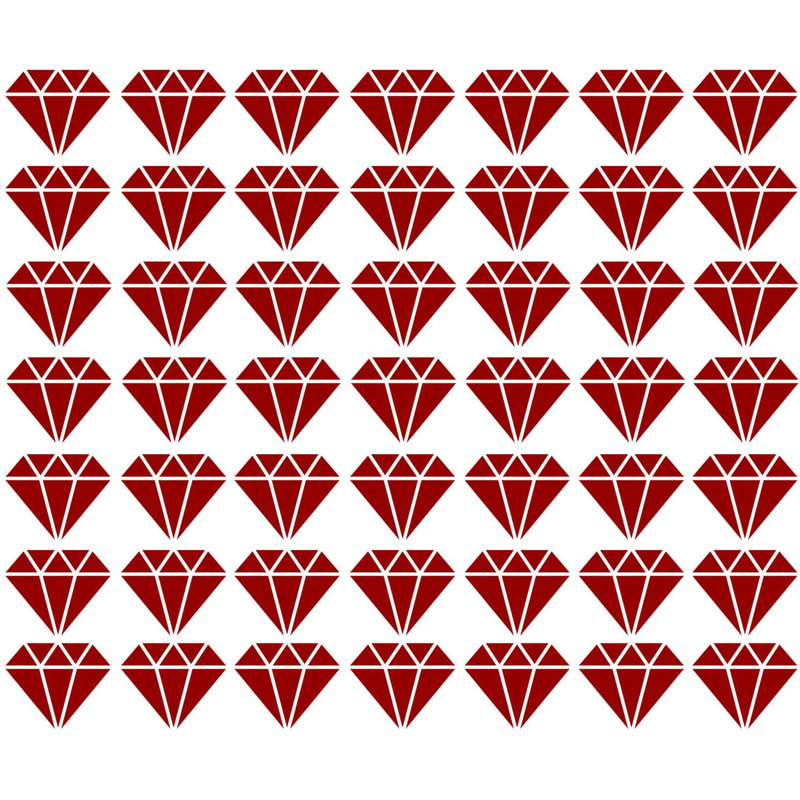 Abstract Non-Wall Damaging Wall Decal, Burgundy