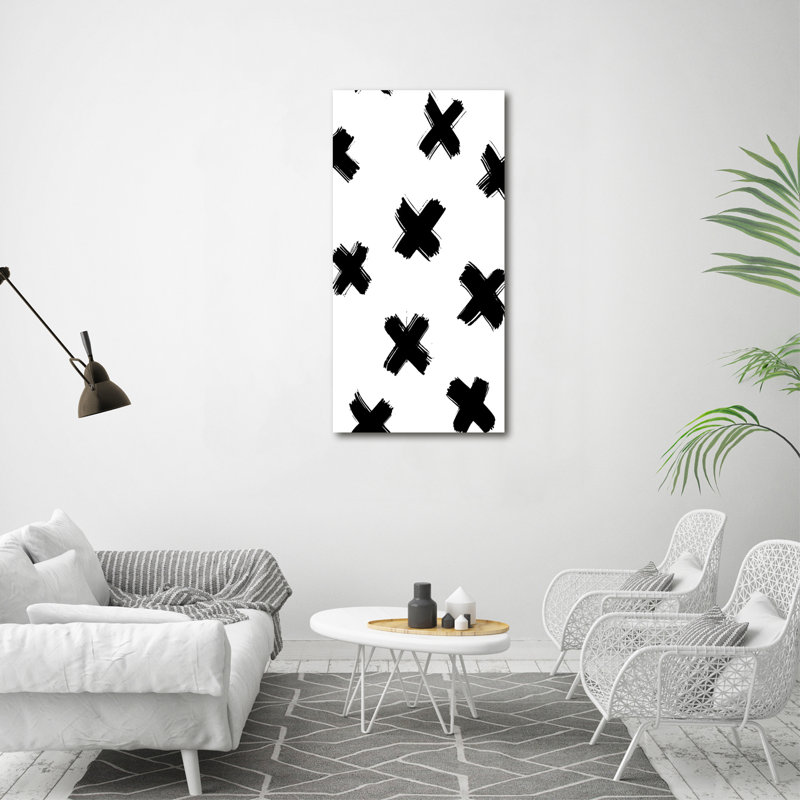 Black And White Spots - Wrapped Canvas Print