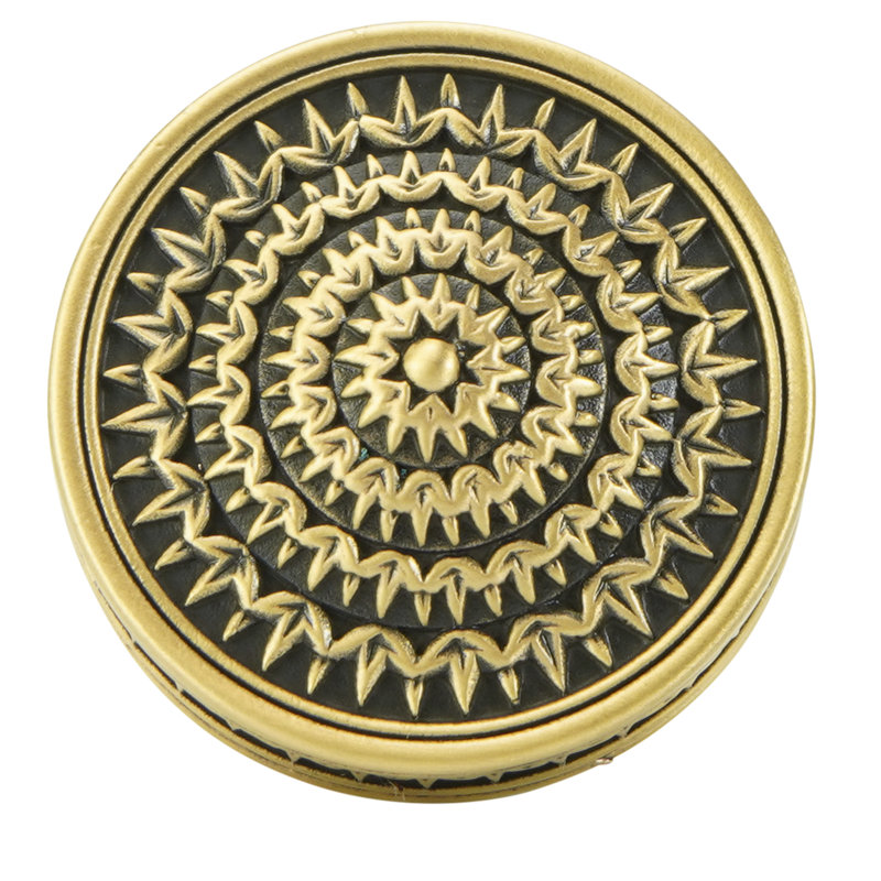 TOULOUSE KNOB; ANTIQUE NICKEL FINISH, Museum Gold