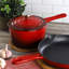 Casserole en fonte émaillée 2 pintes MegaChef en rouge dégradé-123062652