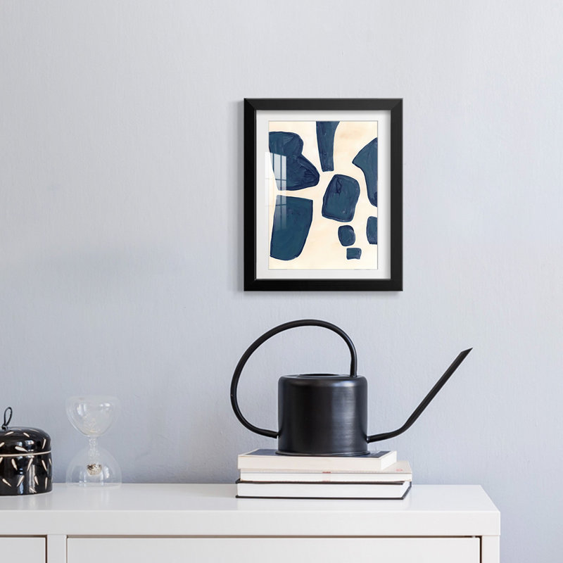 Pièces bleues I - impression encadrée, H 28,5 po x l 20,5 po, Noir