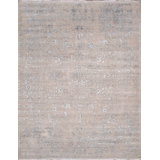 Transitional Silver/Aqua Area Rug