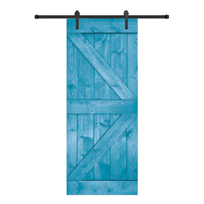 Tesorish 84 in. H Low-Gloss and Semi Gloss Door with Installation Hardware and Barn Door Hardware