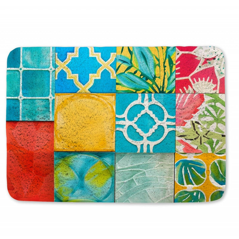 Chrisvin Microfiber / Microsuede Non-Slip Bath Mat, 17" W x 24" L