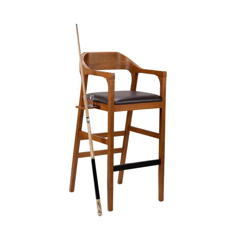 Kolpack Stationary Bar Stool - Chestnut Wire-Brush Finish, Extra Tall (34" Seat Height)