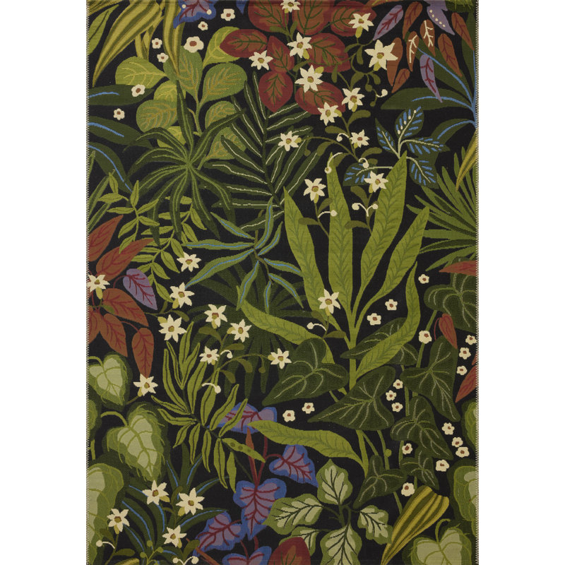 Tapis d'intérieur / extérieur onyx / multicolore Loloi, Rectangle 5 pi 3 po x 7 pi 8 po