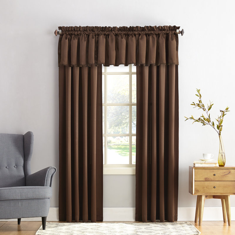 Panneau de rideau obscurcissant et isolant en polyester - Basics by Wayfair ™, Chocolat, 1, l 54 po x L 95 po