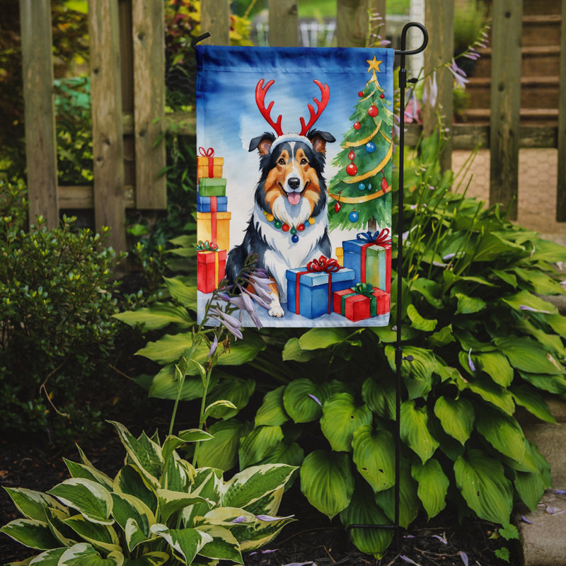 Drapeau de Noël renne de jardin, Colley