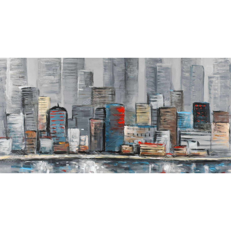 Abstract city skyline - 15.75"x31.50" Desk mat