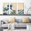 «The Great Wave off Kanagawa» par Katsushika Hokusai, reproduction d'art graphique sur toile tendue-629834783