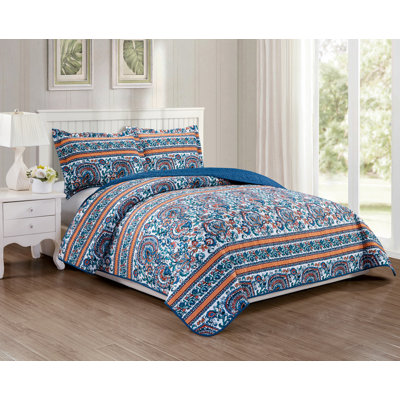 Eclectic Polyester Floral Quilt