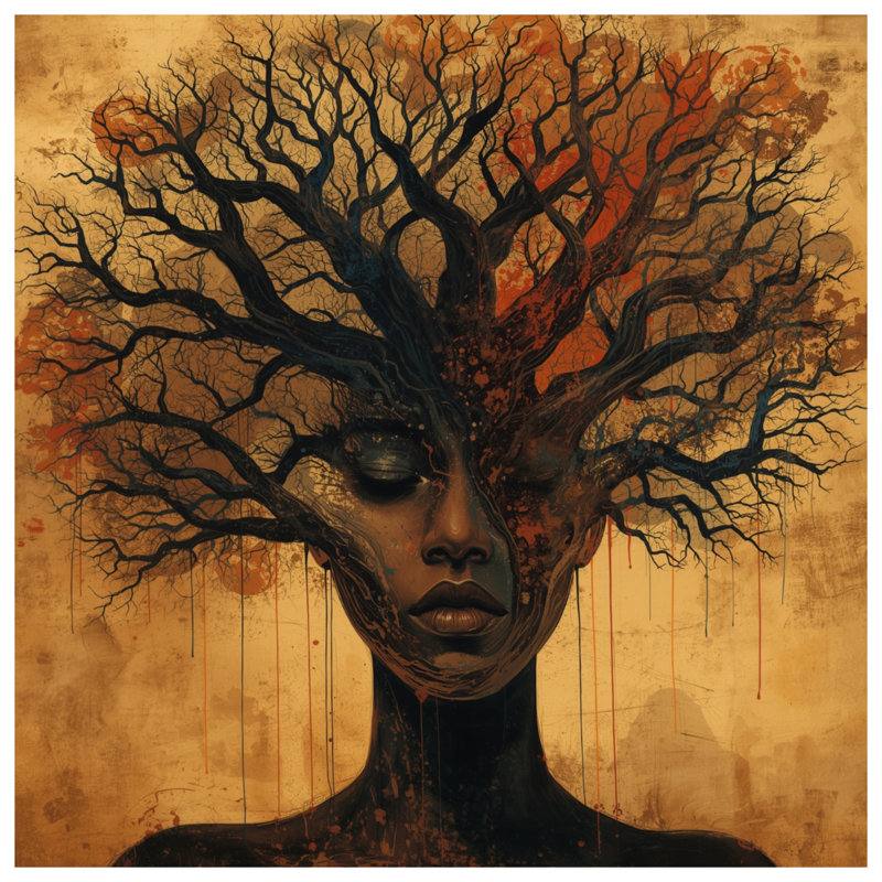 Rideau de douche Tree Tree Illustration, L 70 po x H 84 po