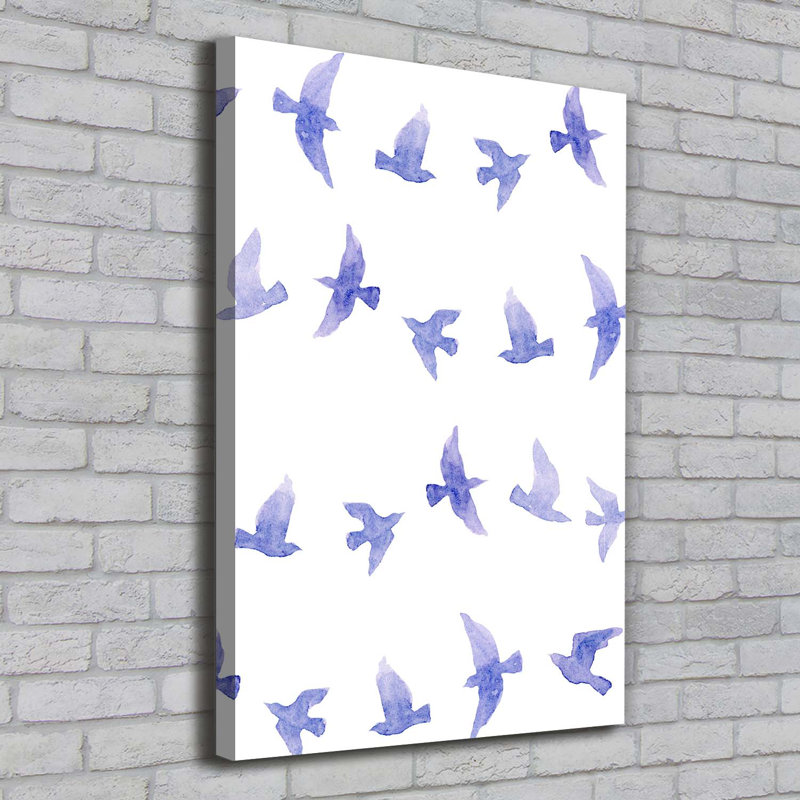 Blue swallows 1 Piece Wrapped Canvas Wall Art
