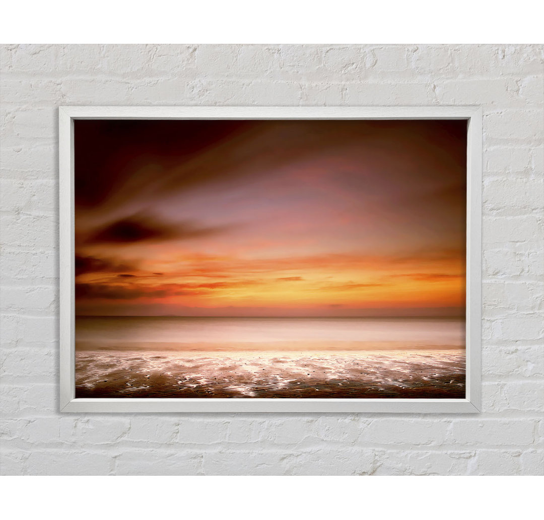 Ocean Calm Sunset - Einzelbildrahmen Kunstdrucke auf Leinwand