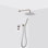 Metro 2-3 Way Thermostatic Trim Complete Shower Set - Wall Mount - 12" Brass