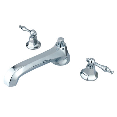 Kingston Brass Metropolitan Two-Handle 3-Hole Deck Mount Roman Tub Faucet