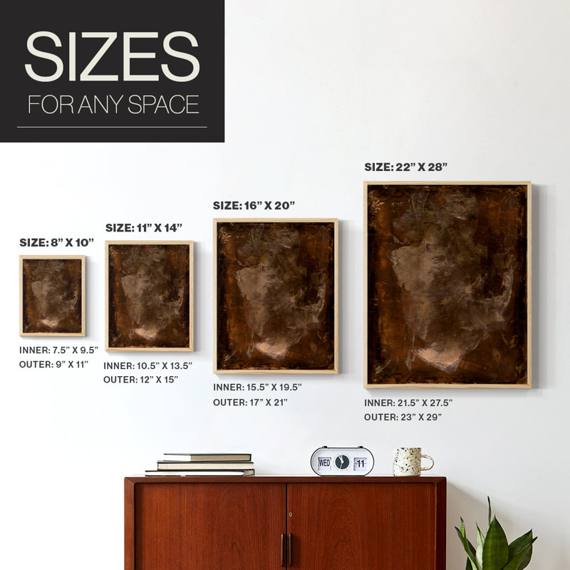 Rusty Steel I, reproduction encadrée - bois massif, Encadré naturel, H 11 po x l 9 po