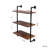 Industrial Pipe Shelf 3-Tier, 2-Tier Wall Mounted Shelves with Hooks for Kitchen, Bedroom, Bathroom