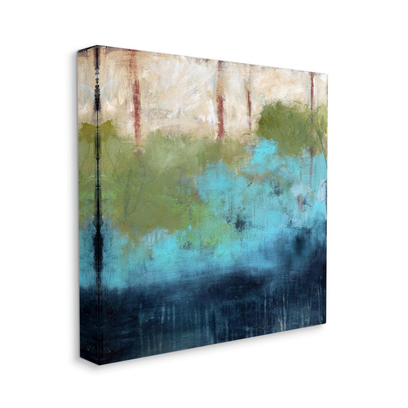 «Forest Floor River Abstraction» par Judi Bagnato, Toile tendue, H 17 po x l 17 po