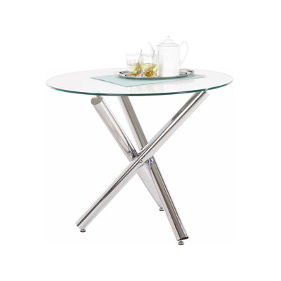 Jeremy Round Glass Top Dining Table