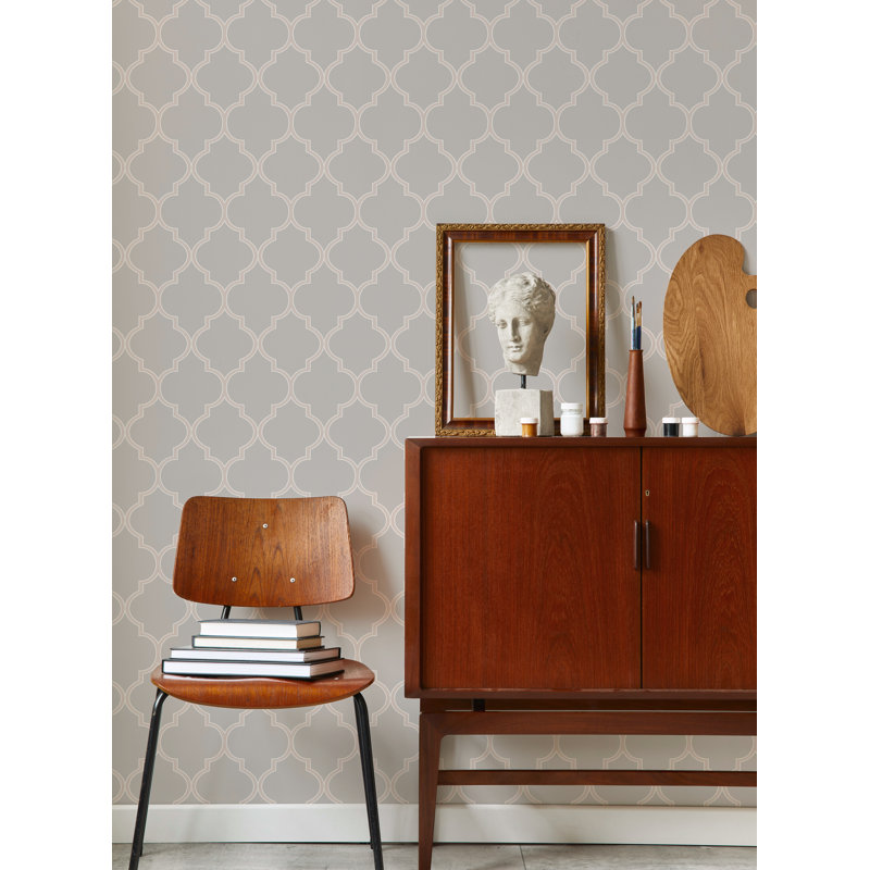Rouleau de papier peint adhésif L 18 pi x l 24 po, Gris chaleureux