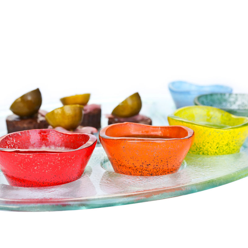 Turgla Home 2 oz. Mini ramequins ronds arc-en-ciel