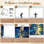 Peel and Stick Wallpaper Wall Mural Luminous Full Moon Sparkling River Dreamlike Night Landscape Wall Art Self Adhesive and Removable-130791667