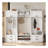 4-In-1 Detachable Hall Tree With Storage And 7 Hooks, Multiple Functions Hallway Coat Rack With Storage Drawers And Cabinet, White  Shoe Bench For Entryway Hallway-1810284581