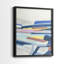 Mouvement tectonique bleu I - impression encadrée de qualité supérieure - prête à être accrochée - aucun clou requis - aucun clou requis-1918009160-1918009165