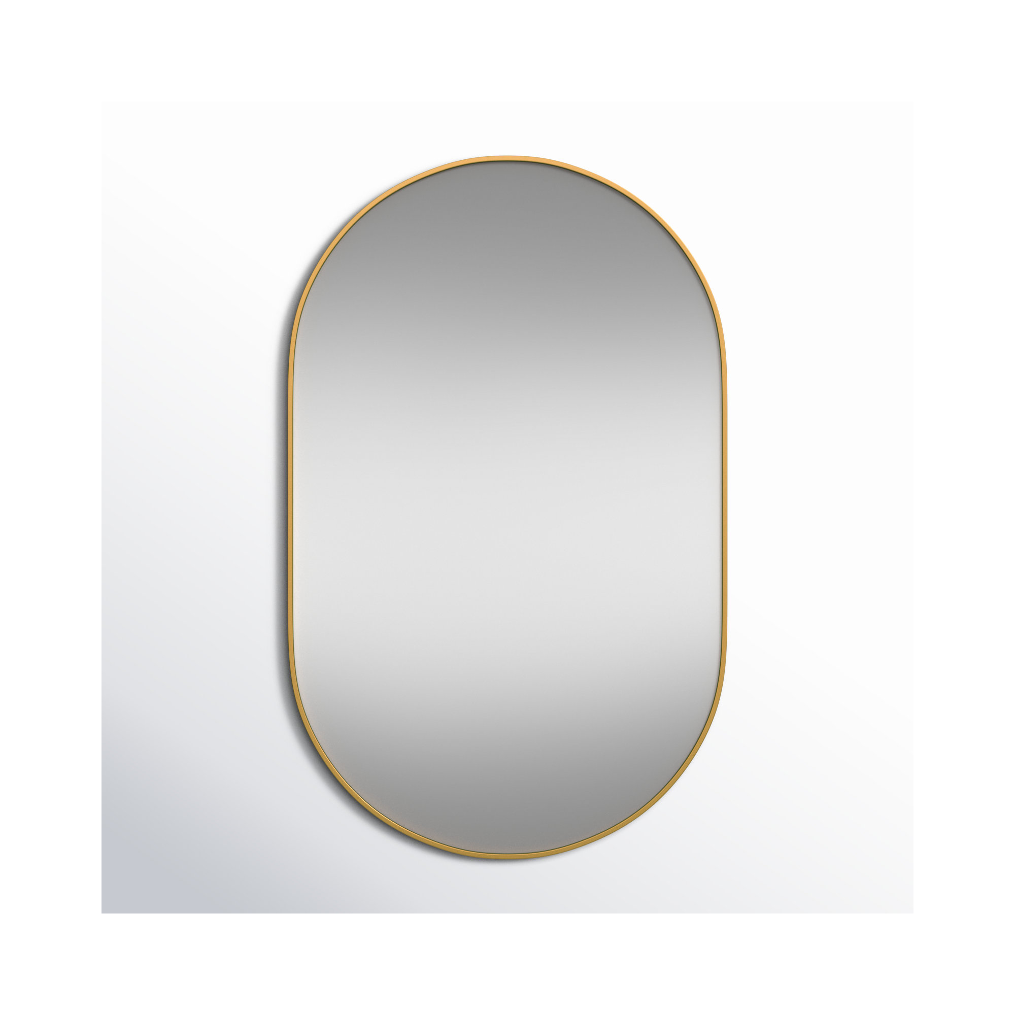 Elington Metal Oval Mirror, 48"  x 30" , Brass