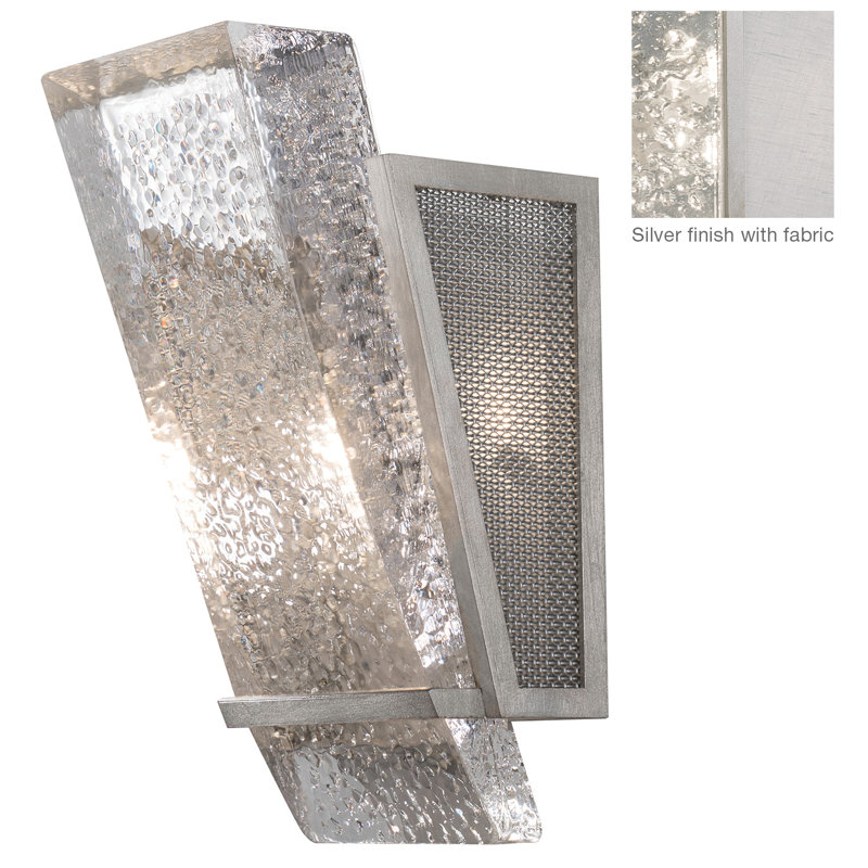 Crownstone Flush Mounted Sconce, Silver