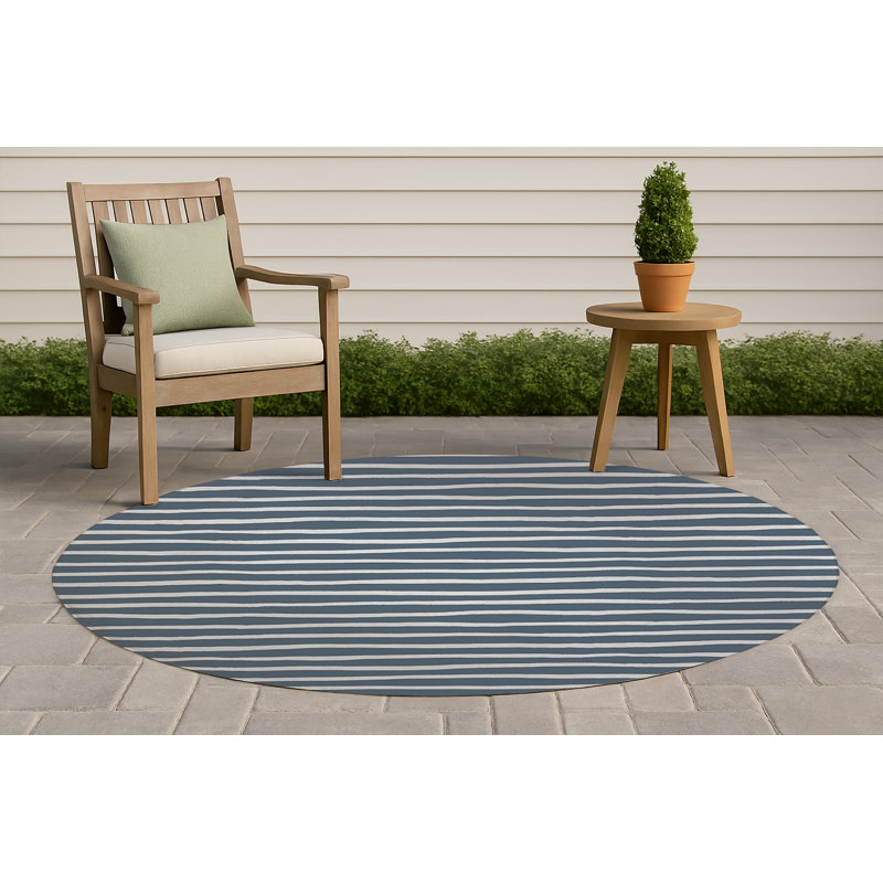 Tapis d'extérieur antidérapant Spinal Row, Rond 5 pi