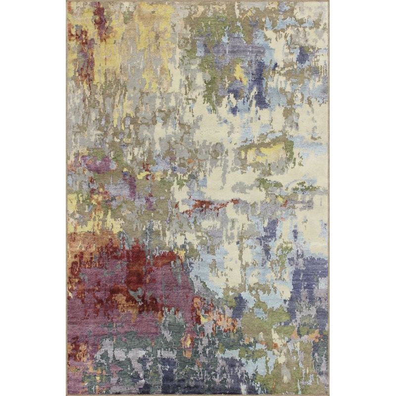 Tapis à motif pastel lavable à la machine, Tapis de couloir 2 pi 6 po x 6 pi 7 po inclus