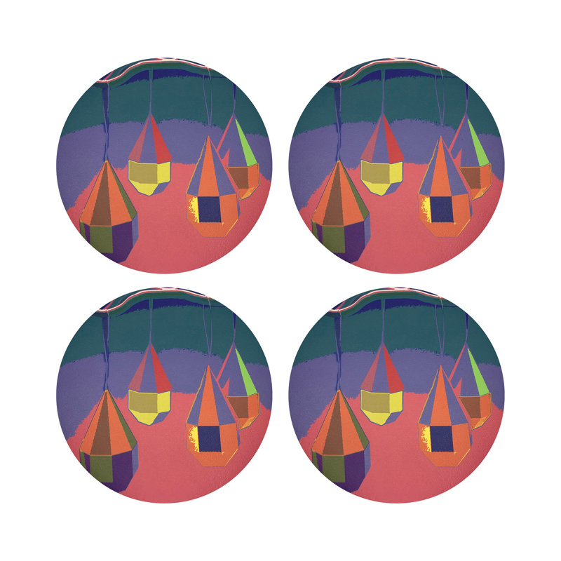 Napperon Ornaments, Corail / sarcelle