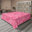 Corail foncé / motif floral rose doux