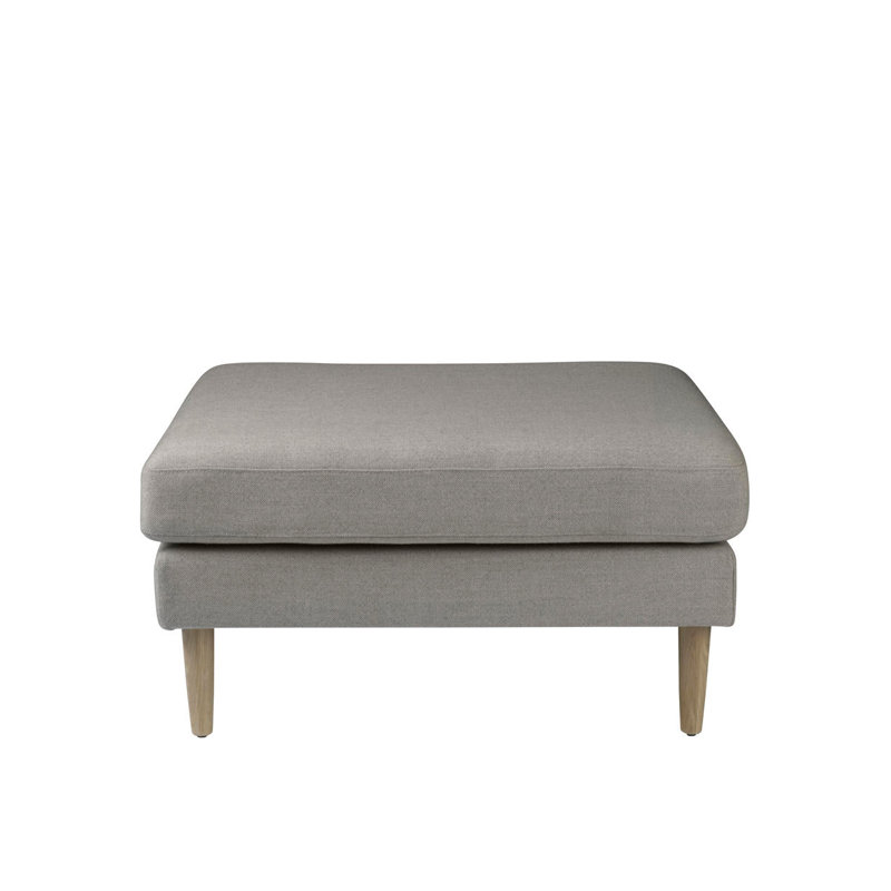 Firhoj Square Ottoman, Beige Gray