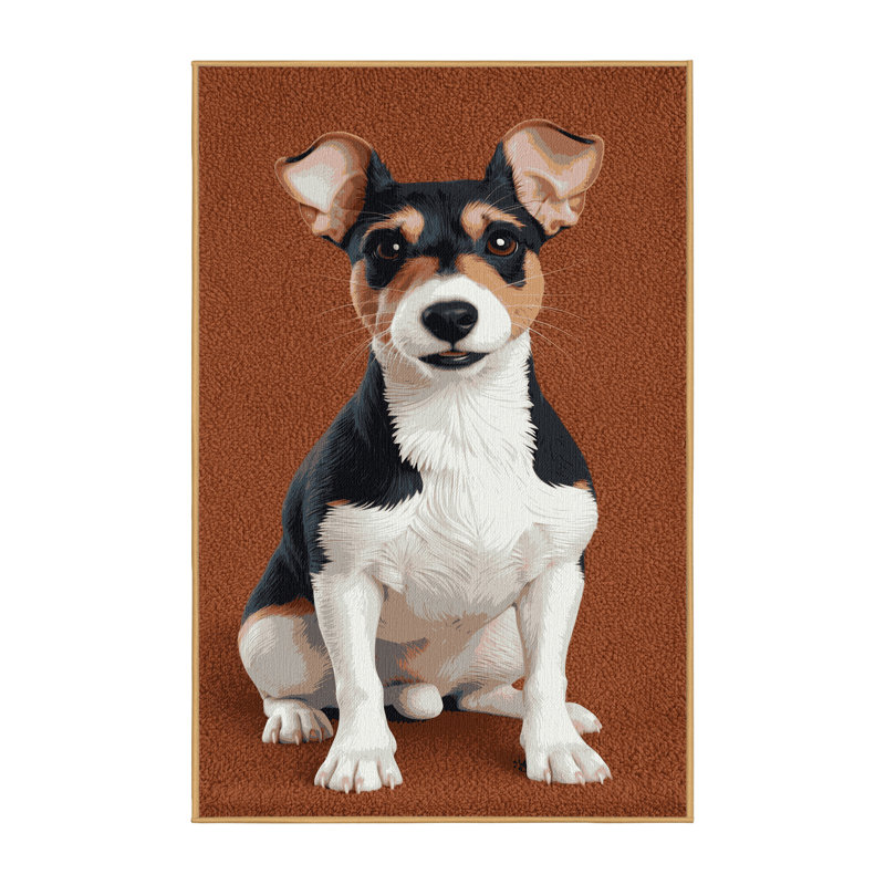  Tapis lavable Rat Terrier Dogs, Rectangulaire 2 pi x 3 pi