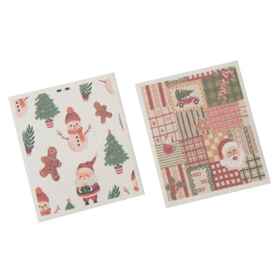 Ensemble de 2 édredons suédois, ensemble d'icônes de Noël et courtepointe - ensemble de 2