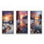«Winter Sunset Snowfall», 3 pièces sur toile-1887997959-1887997952