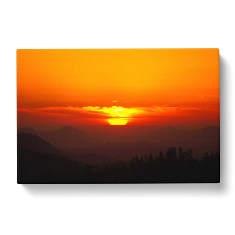 Sunset Over Sequoia National Park - Wrapped Canvas Print, 40cm H x 60cm W x 3cm D
