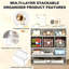 4‑Tier 9‑Drawer Plastic Desk Organizer
