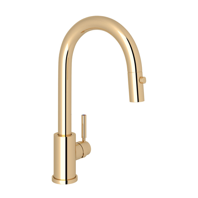 Holborn Pull-Down Bar/Food Prep Kitchen Faucet, English Gold
