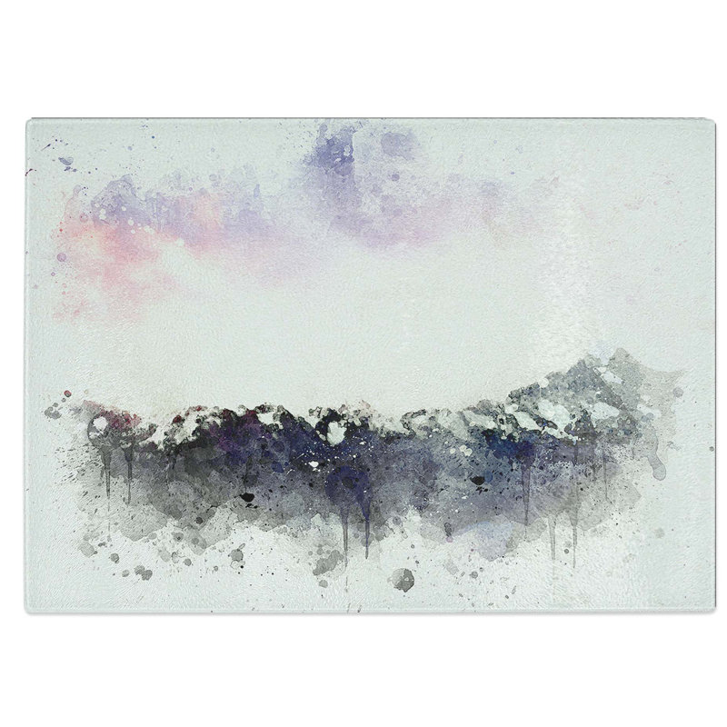 Tempered Glass Sunrise over Aoraki Mount Cook Chopping Board, 39 cm W x 28.5 cm L