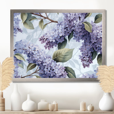 Mauve et gris, lilas, fleurs parfumées IV - art mural floral