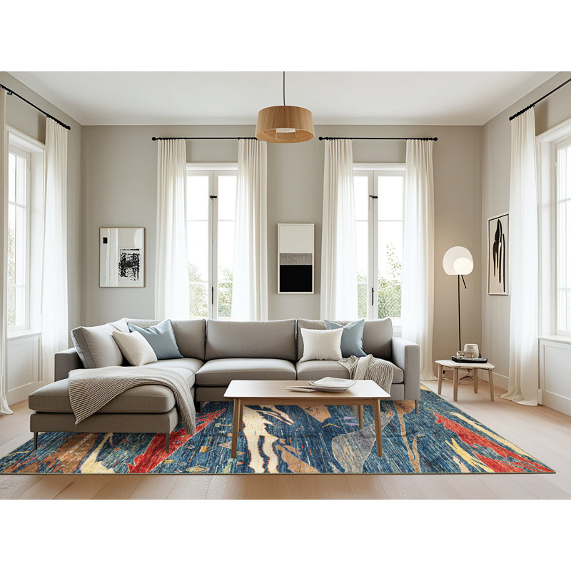Mubarik Abstract Indoor Rug, Rectangle 8' x 10'
