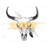 Cow Skull with Feather Placemat | Rustic Home Decor