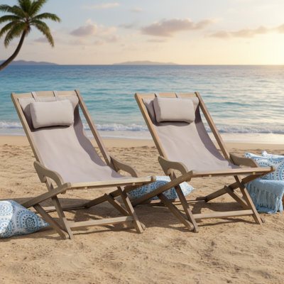 Beige Beach Hanging Chair Two-Piece Set, Including A Delicate Small Cushion. Suitable For Camping, Picnics, And Home Use.